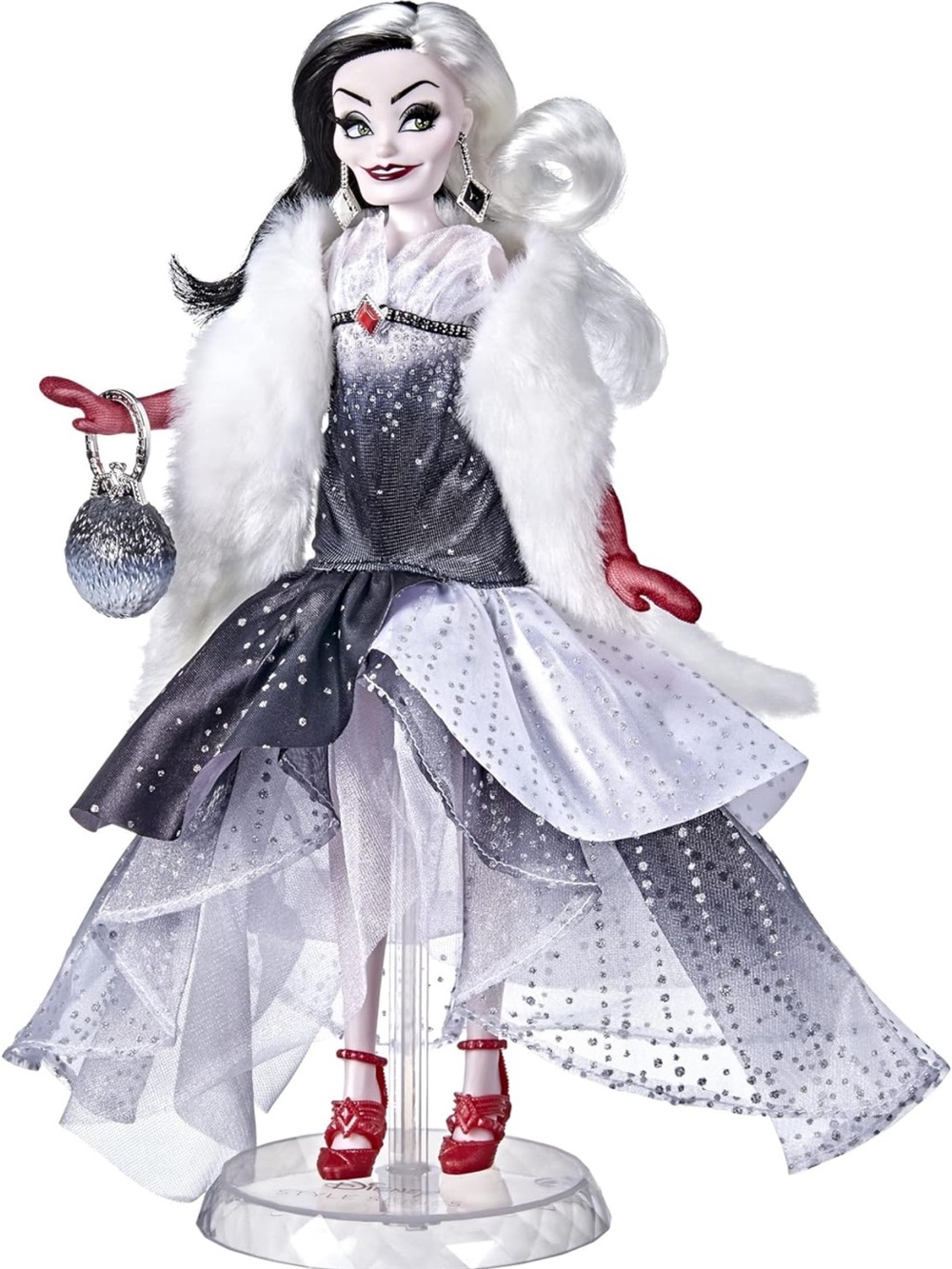 Disney Cruella Glamour Doll in Black, White & Red Accents - Picture 5 of 6